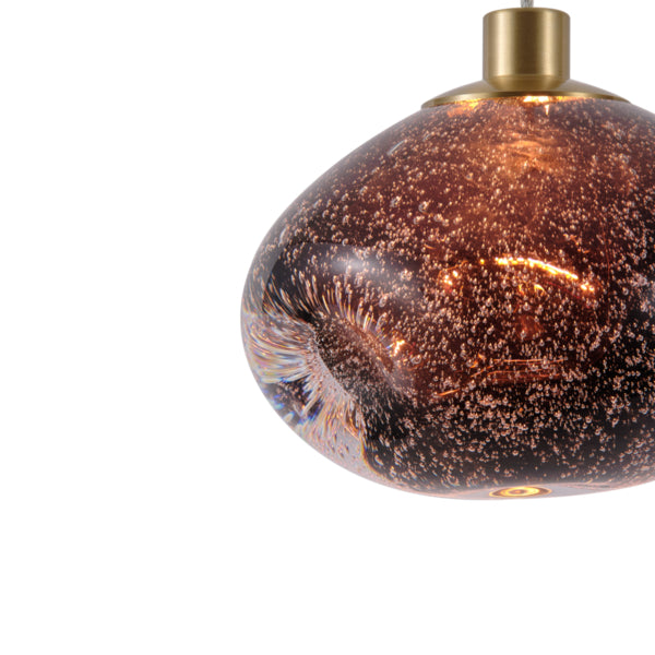 Απλίκα Τοίχου Γυαλί 4W 240Lm 3000K Φ17XH14 Χρυσό ARTE ILLUMINA Citrus - εικόνα 4