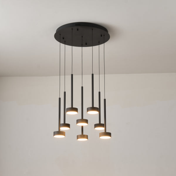Φωτιστικό Κρεμαστό 55W 3300Lm 3000K Φ50XH180 Μαύρο ARTE ILLUMINA Isola - εικόνα 3