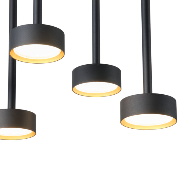 Φωτιστικό Κρεμαστό 55W 3300Lm 3000K Φ50XH180 Μαύρο ARTE ILLUMINA Isola - εικόνα 4