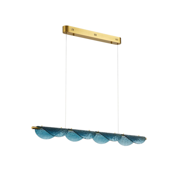 Φωτιστικό Κρεμαστό 20W 1200Lm 3000K L120x6XH150 Χρυσό ARTE ILLUMINA Hawai - εικόνα 3