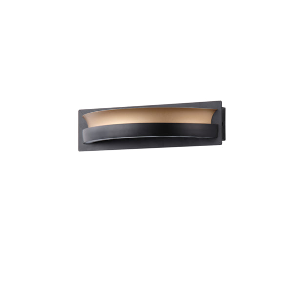 Απλίκα Τοίχου LED 10W 300Lm 3000K 300x120mm Μαύρο - Χρυσό ARTE ILLUMINA Serenity - εικόνα 2