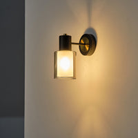 Απλίκα Τοίχου Μέταλλο - Γυαλί Μονόφωτη 1xE14 Max 8W Φ180X Φ100x210mm Μαύρο - Χάλκινο ARTE ILLUMINA Silence - εικόνα 3
