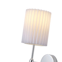 Απλίκα Τοίχου Ύφασμα 1xE14 Max15w 180x130x400mm Λευκό ARTE ILLUMINA Veli - εικόνα 4