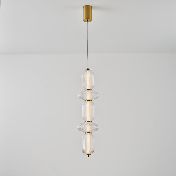 Φωτιστικό Κρεμαστό Γυαλί - Μέταλλο LED 24W 1900Lm 3000K 250x860x1460mm Triac Dimming Διάφανες ARTE ILLUMINA Verena - εικόνα 3
