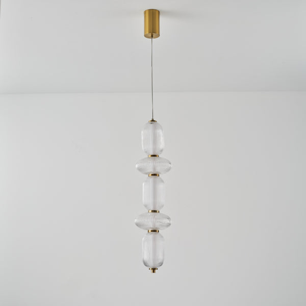 Φωτιστικό Κρεμαστό Γυαλί - Μέταλλο LED 24W 1900Lm 3000K 250x860x1460mm Triac Dimming Διάφανες ARTE ILLUMINA Verena - εικόνα 4