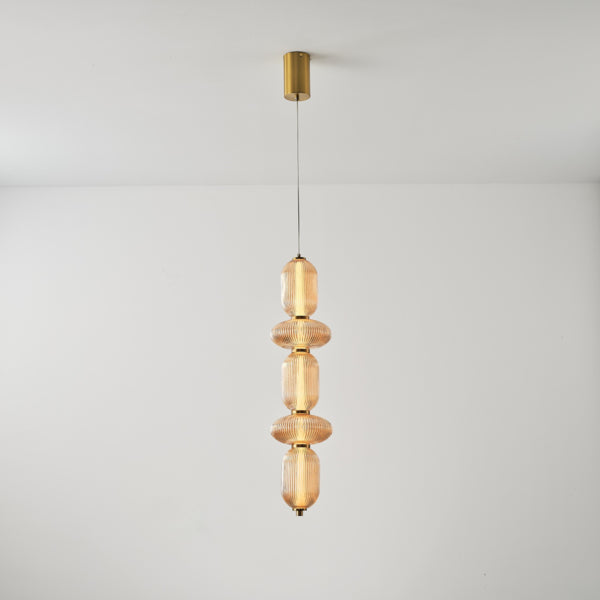 Φωτιστικό Κρεμαστό Γυαλί - Μέταλλο LED 24W 1900Lm 3000K 250x860x1460mm Triac Dimming Μέλι ARTE ILLUMINA Verena - εικόνα 3