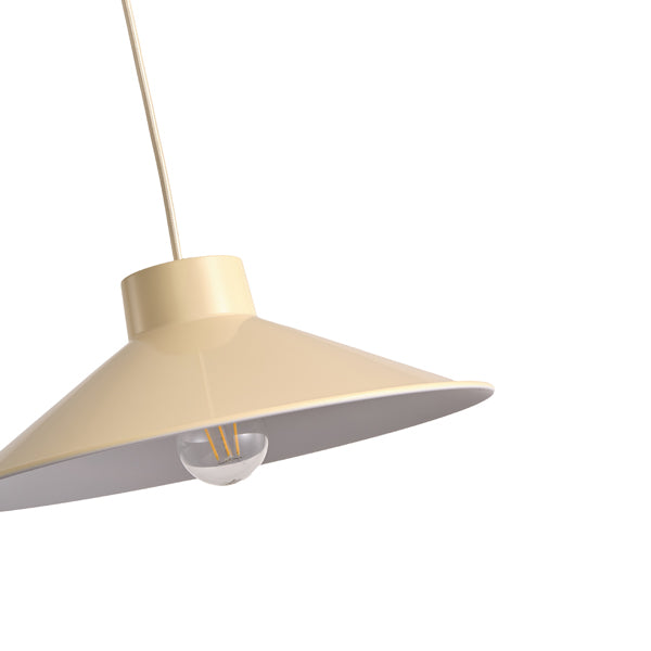 Φωτιστικό Κρεμαστό Μέταλλο Μονόφωτο 1xE27 Max 15W Φ360x1150mm Γυαλιστερό Κρεμ ARTE ILLUMINA Neli - εικόνα 4