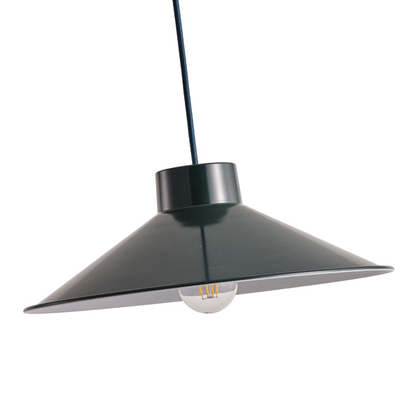 Φωτιστικό Κρεμαστό Μέταλλο Μονόφωτο 1xE27 Max 15W Φ360x1150mm Γυαλιστερό Σκούρο Πράσινο ARTE ILLUMINA Neli - εικόνα 4
