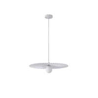 Φωτιστικό Κρεμαστό Μέταλλο - Ύφασμα 1xG9 Max 10W Φ480mm Λευκό ARTE ILLUMINA Piruette - εικόνα 2