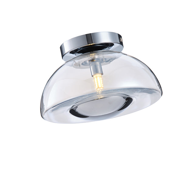 Πλαφονιέρα Γυάλινη G9 Max 7W 230x230x150mm Ασημί ARTE ILLUMINA Clear - εικόνα 4