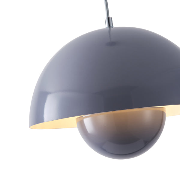 Φωτιστικό Κρεμαστό Μέταλλο Μονόφωτο 1xE27 Max 15W Φ300x1290mm Γκρι ARTE ILLUMINA Jarden - εικόνα 4