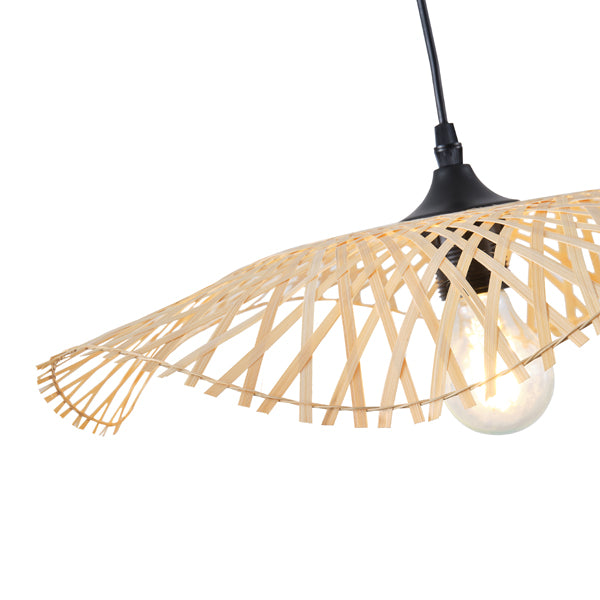 Φωτιστικό Κρεμαστό Bamboo Μονόφωτο 1xE27 Max 15W Φ475x1160mm Μπεζ ARTE ILLUMINA Crossline - εικόνα 4