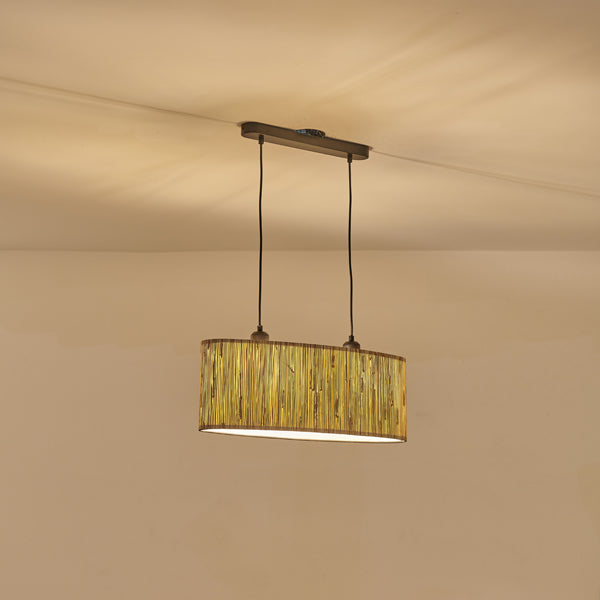 Φωτιστικό Κρεμαστό Pampas 2φωτο 2xE27 Max 15W Φ580x1290mm Μπεζ ARTE ILLUMINA Aenon - εικόνα 3