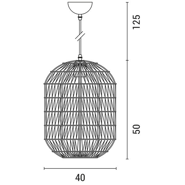 Φωτιστικό Κρεμαστό Μονόφωτο E27 MAX40W Φ40x49cm Σχοινί Λευκό ARTE ILLUMINA Vento - εικόνα 3