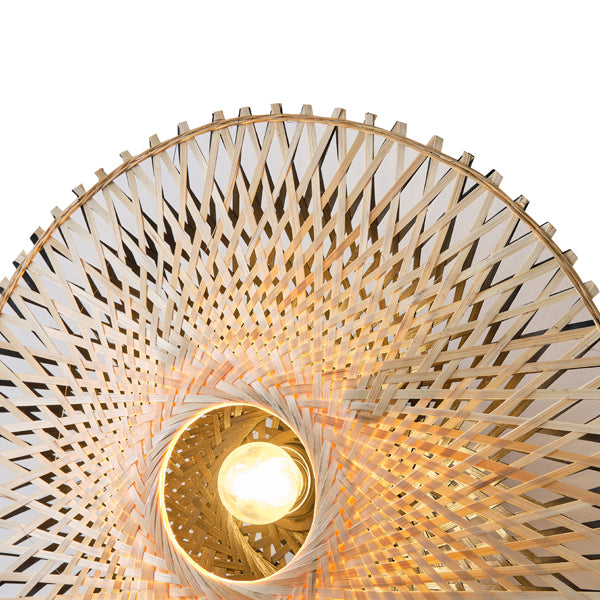 Απλίκα Τοίχου Bamboo 1xE27 Max 15W Φ400x140mm Καφέ - Μαύρο ARTE ILLUMINA Cyclone - εικόνα 4