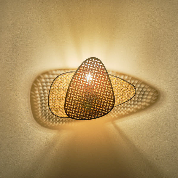 Απλίκα Τοίχου Ραττάν 1xE27 Max 15W 430x300mm Καφέ - Μαύρο ARTE ILLUMINA Kai - εικόνα 3