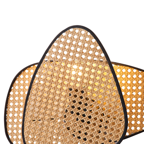 Απλίκα Τοίχου Ραττάν 1xE27 Max 15W 430x300mm Καφέ - Μαύρο ARTE ILLUMINA Kai - εικόνα 4