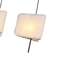 Φωτιστικό Κρεμαστό Ύφασμα 3φωτο 3χε 14 Max 8W 800x250x900mm Μπεζ ARTE ILLUMINA Toscany - εικόνα 4