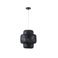Φωτιστικό Κρεμαστό Bamboo 1xE27 Max15w 310x310x1480mm Μαύρο ARTE ILLUMINA Avra - εικόνα 2