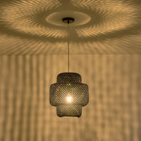 Φωτιστικό Κρεμαστό Bamboo 1xE27 Max15w 310x310x1480mm Μαύρο ARTE ILLUMINA Avra - εικόνα 3