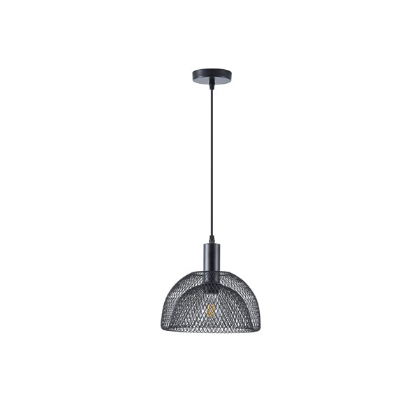 Φωτιστικό Κρεμαστό Μέταλλο Μονόφωτο 1xE27 Max 15W Φ255x1280mm Μαύρο ARTE ILLUMINA Hood - εικόνα 2