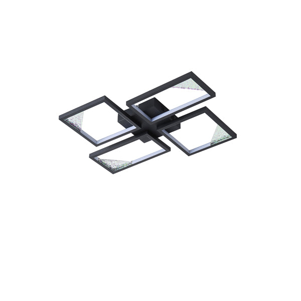 Φωτιστικό Οροφής Αλουμίνιο LED 36W 1400Lm 3000κ 448x578mm Ασημί ARTE ILLUMINA Square - εικόνα 2