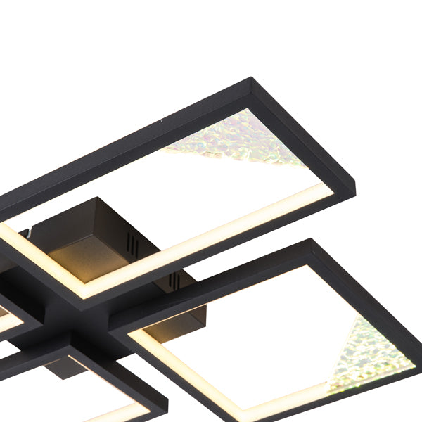 Φωτιστικό Οροφής Αλουμίνιο LED 36W 1400Lm 3000κ 448x578mm Ασημί ARTE ILLUMINA Square - εικόνα 4