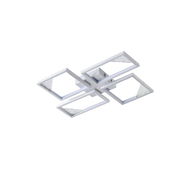 Φωτιστικό Οροφής Αλουμίνιο LED 36W 1400Lm 3000K 448x578mm Μαύρο ARTE ILLUMINA Square - εικόνα 2