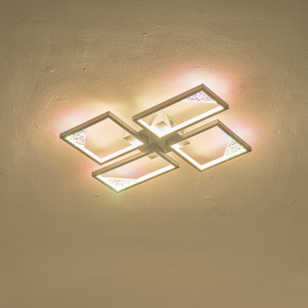 Φωτιστικό Οροφής Αλουμίνιο LED 36W 1400Lm 3000K 448x578mm Μαύρο ARTE ILLUMINA Square - εικόνα 3