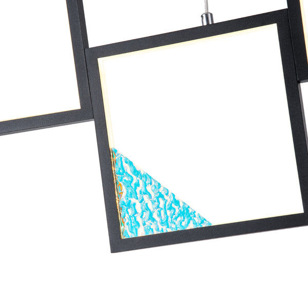 Φωτιστικό Κρεμαστό Αλουμίνιο LED 36W 1400Lm 3000K 820x340mm Μαύρο ARTE ILLUMINA Square - εικόνα 4
