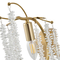 Απλίκα Τοίχου Μέταλλο - Γυαλί E14 Max 8W 165x245x303mm Χρυσό Διάφανες ARTE ILLUMINA Dynasty - εικόνα 4