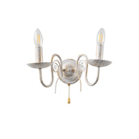 Απλίκα Τοίχου Μέταλλο - Γυαλί 2φωτη 2xE14 Max 8W 325x180mm Λευκό - Χρυσό ARTE ILLUMINA Duke - εικόνα 2