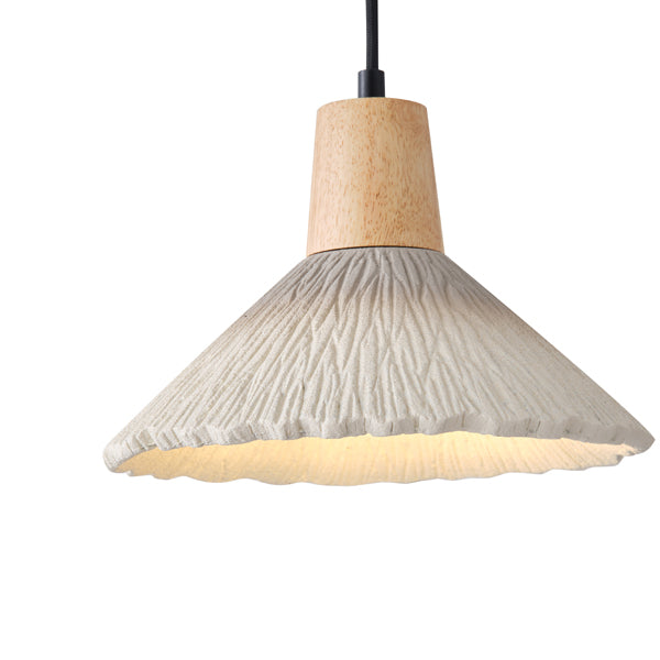 Φωτιστικό Κρεμαστό Rubber Wood - Τσιμέντο Μονόφωτο 1xE27 Max 15W Φ250x1680mm Χακί ARTE ILLUMINA Gesso - εικόνα 4