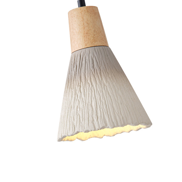 Φωτιστικό Κρεμαστό Rubber Wood - Τσιμέντο Μονόφωτο 1xE27 Max 15W Φ160x1720mm Χακί ARTE ILLUMINA Gesso - εικόνα 4