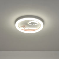 Πλαφονιέρα Μέταλλο - Πλαστικό LED 60W 6120Lm 3CCT(3000-4000-6000K) Φ480x65mm Λευκό - Ροζ ARTE ILLUMINA Alegre - εικόνα 3