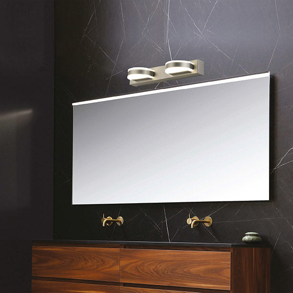 Απλίκα Τοίχου LED 8W 4000κ Οβάλ 2φ 320x50x100 Νίκελ ARTE ILLUMINA - εικόνα 2