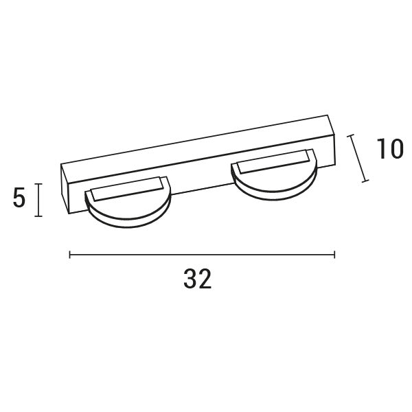 Απλίκα Τοίχου LED 8W 4000κ Οβάλ 2φ 320x50x100 Νίκελ ARTE ILLUMINA - εικόνα 3
