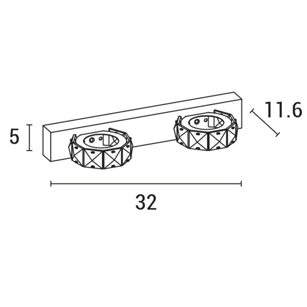 Απλίκα Τοίχου LED 6W 4000κ Οβάλ 2φ 320x50x116 Νίκελ ARTE ILLUMINA - εικόνα 3