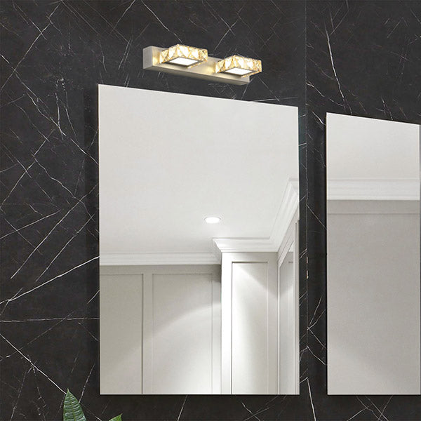 Απλίκα Τοίχου LED 8W 4000κ Τετράγωνη 2φ 320x50x116 Νίκελ ARTE ILLUMINA - εικόνα 2