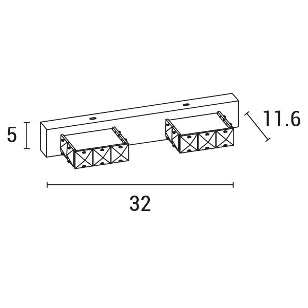 Απλίκα Τοίχου LED 8W 4000κ Τετράγωνη 2φ 320x50x116 Νίκελ ARTE ILLUMINA - εικόνα 3