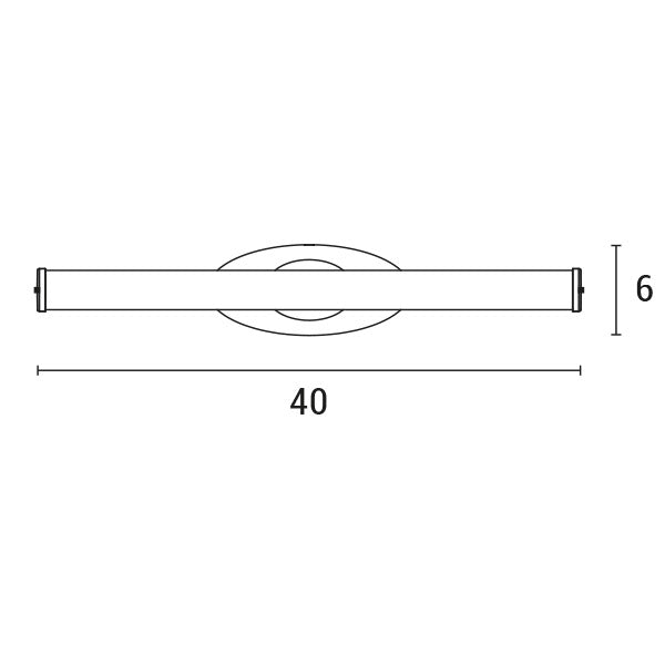Φωτιστικό Μπάνιου Πλαστικό LED 6W 480Lm 4000κ 400x130x60mm Ασημί ARTE ILLUMINA Nero - εικόνα 3