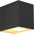Απλίκα Τοίχου Down Τετράγωνη GU10 80x70x90mm IP65 Μαύρη ARTE ILLUMINA