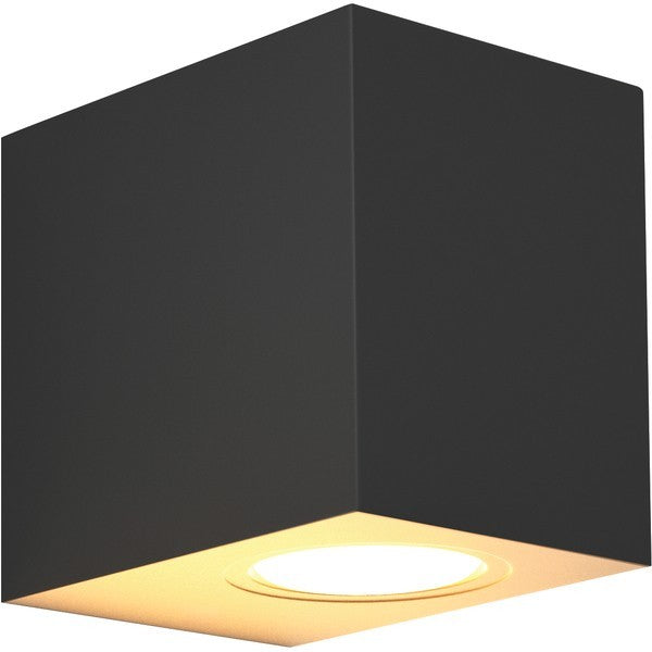 Απλίκα Τοίχου Down Τετράγωνη GU10 80x70x90mm IP65 Μαύρη ARTE ILLUMINA