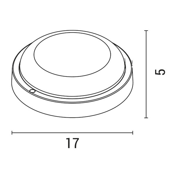 Φωτιστικό Τοίχου Στρογγυλό LED 12W Φ170x50 3000K IP54 Λευκό PLUS ARTE ILLUMINA - εικόνα 2