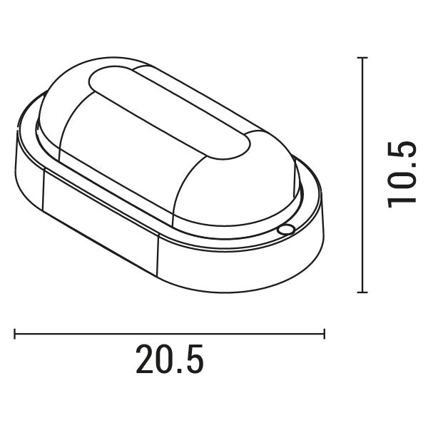 Φωτιστικό Τοίχου Οβάλ LED 12W 900Lm 160x90x51mm12 / 24V AC / DC 6500K IP54 PLUS Λευκό ARTE ILLUMINA - εικόνα 2
