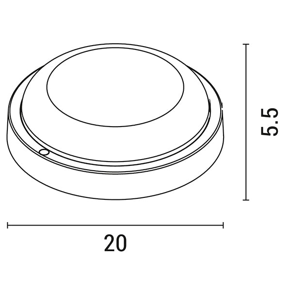 Φωτιστικό Τοίχου Στρογγυλό LED 18W Φ200x55 12 / 24V AC / DC 6500K IP54 PLUS Λευκό ARTE ILLUMINA - εικόνα 2
