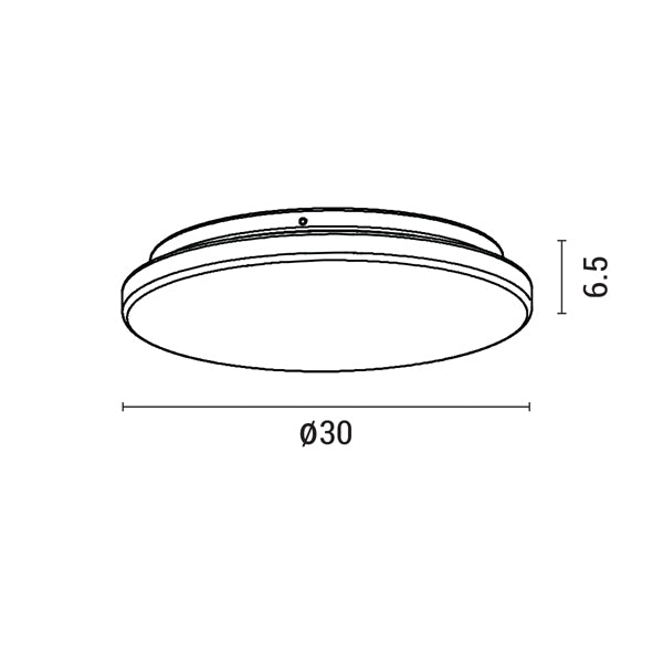 Πλαφονιέρα Οροφής 18W 1900Lm 3CCT (3000-4000-6500K) Φ310mm 3CCT IP20 Λευκή ARTE ILLUMINA Nuivia - εικόνα 4
