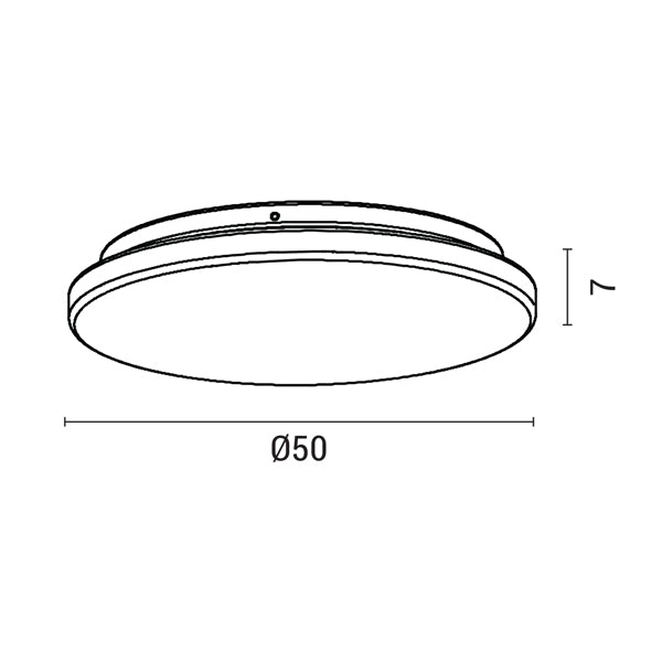 Πλαφονιέρα Οροφής 36W 3900Lm Φ500mm 3CCT (2700-4000-6500K) IP20 Λευκή ARTE ILLUMINA PLUS Nuivia - εικόνα 4
