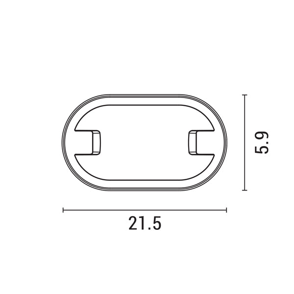 Απλίκα Οβάλ LED 15W 4000K 215x125x59mm IP65 Λευκό - Μαύρο ARTE ILLUMINA - εικόνα 4