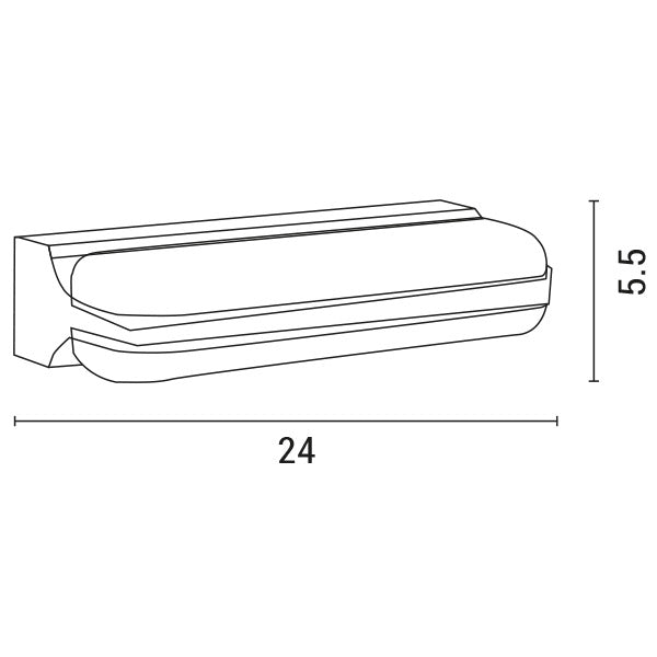 Απλίκα Τοίχου Οβάλ LED 13W 240x105x55 3000K IP65 Γκρι Pro ARTE ILLUMINA - εικόνα 2